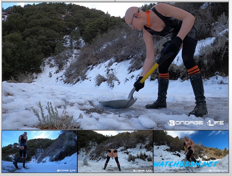 Lets Shovel Some Snow! Rachel Greyhound - HD - BondageLife