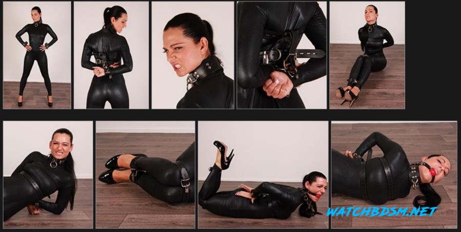 Nicole - Catsuit and leather straps - HD - BeltBound